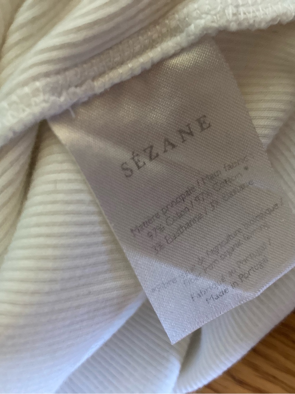 White Ribbed Sezane Tank Top - Picture 5 of 5